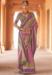 Picture of Bewitching Silk Pale Violet Red Saree