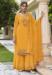 Picture of Georgette Golden Rod Straight Cut Salwar Kameez