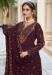 Picture of Georgette Dark Olive Green Straight Cut Salwar Kameez