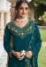 Picture of Fine Georgette Teal Straight Cut Salwar Kameez