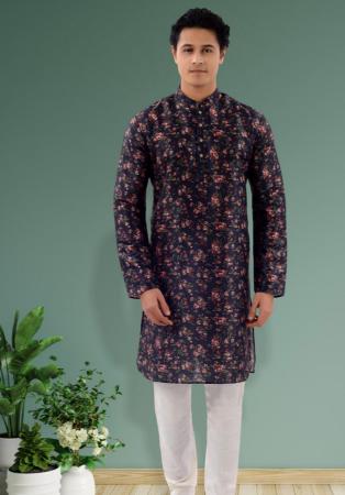 Picture of Lovely Cotton & Silk Dark Olive Green Kurtas