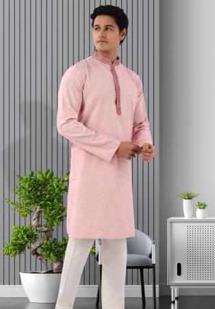 Picture of Nice Cotton & Silk Pink Kurtas