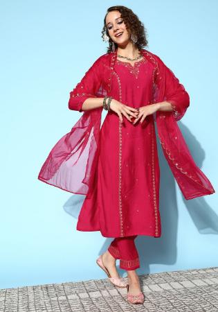 Picture of Wonderful Rayon Light Coral Readymade Salwar Kameez