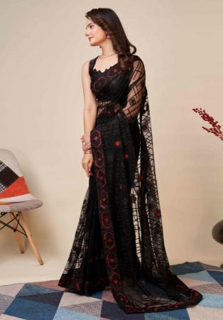 Picture of Nice Net Black Saree