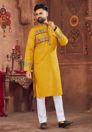 Picture of Splendid Cotton Golden Rod Kurtas