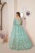 Picture of Alluring Net Light Steel Blue Lehenga Choli