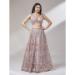 Picture of Superb Net Rosy Brown Lehenga Choli