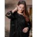 Picture of Exquisite Georgette Black Straight Cut Salwar Kameez