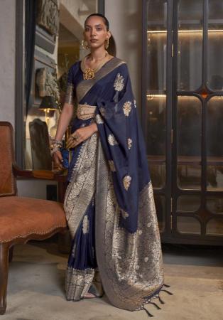 Picture of Fascinating Georgette Midnight Blue Saree