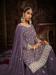 Picture of Georgette Dim Gray Straight Cut Salwar Kameez