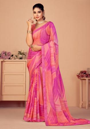 Picture of Taking Chiffon Chocolate Saree