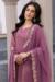 Picture of Nice Georgette Plum Straight Cut Salwar Kameez