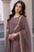 Picture of Georgette Dim Gray Straight Cut Salwar Kameez