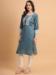 Picture of Cotton & Silk Dark Slate Grey Kurtis And Tunic