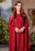 Picture of Georgette Fire Brick Straight Cut Salwar Kameez