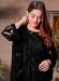 Picture of Fascinating Georgette Black Straight Cut Salwar Kameez