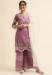 Picture of Sightly Georgette Plum & Straight Cut Salwar Kameez