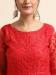 Picture of Well Formed Net Crimson Anarkali Salwar Kameez