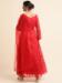 Picture of Well Formed Net Crimson Anarkali Salwar Kameez