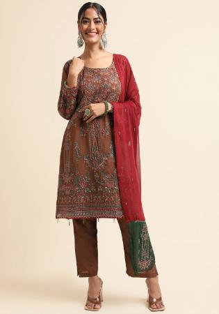 Picture of Sublime Georgette Sienna Straight Cut Salwar Kameez