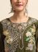 Picture of Georgette Dark Olive Green Straight Cut Salwar Kameez