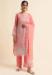 Picture of Georgette Light Salmon Straight Cut Salwar Kameez