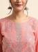 Picture of Georgette Light Salmon Straight Cut Salwar Kameez