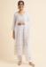 Picture of Georgette White Smoke Straight Cut Salwar Kameez