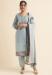 Picture of Georgette Light Steel Blue Straight Cut Salwar Kameez