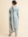 Picture of Georgette Light Steel Blue Straight Cut Salwar Kameez