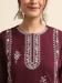 Picture of Georgette Dark Olive Green Straight Cut Salwar Kameez