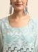 Picture of Georgette Light Steel Blue Straight Cut Salwar Kameez