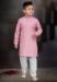 Picture of Good Looking Cotton Pink Kids Kurta Pyjama