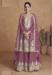 Picture of Delightful Georgette Plum Straight Cut Salwar Kameez