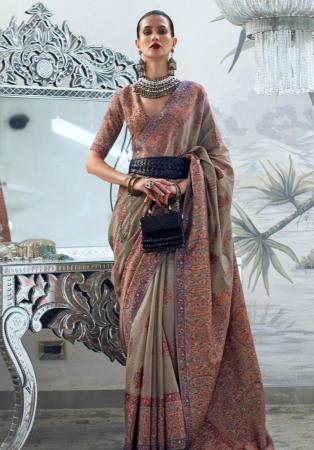 Picture of Exquisite Silk Dim Gray Saree