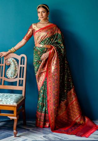 Picture of Pleasing Silk Sea Green Saree