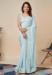 Picture of Shapely Georgette Light Steel Blue Saree