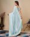 Picture of Shapely Georgette Light Steel Blue Saree