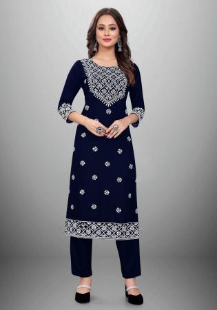 Picture of Taking Rayon Midnight Blue Readymade Salwar Kameez