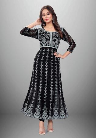 Picture of Ravishing Georgette Black Readymade Salwar Kameez