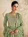 Picture of Chiffon Dark Khaki Straight Cut Salwar Kameez