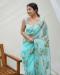 Picture of Superb Organza Sky Blue Saree