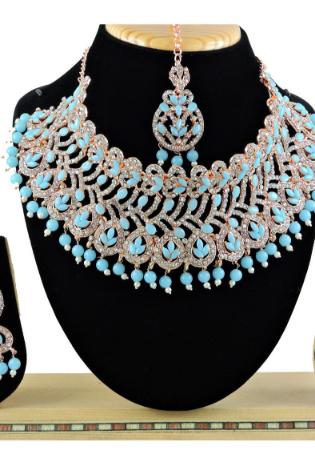 Picture of Bewitching Sky Blue Necklace Set