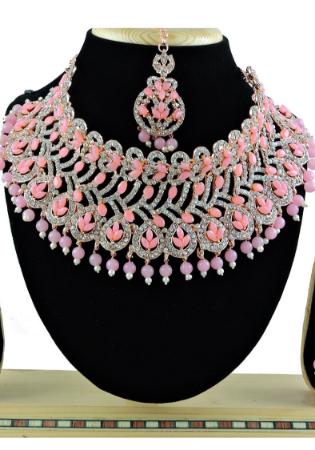 Picture of Appealing Light Pink Necklace Set