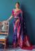 Picture of Gorgeous Silk Navy Blue Saree