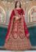 Picture of Well Formed Chiffon Maroon Lehenga Choli