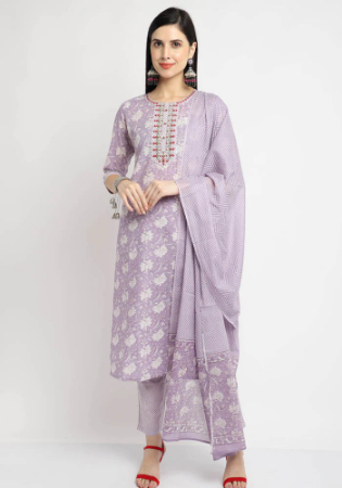 Picture of Splendid Cotton Violet Readymade Salwar Kameez