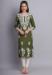 Picture of Resplendent Rayon Dark Olive Green Kurtis & Tunic