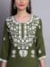 Picture of Resplendent Rayon Dark Olive Green Kurtis & Tunic