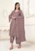 Picture of Fine Net Dim Gray Straight Cut Salwar Kameez